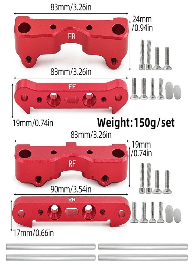 POLANTA 4Pcs Aluminum Alloy Suspension Hanger Lower Arm Mount Set Front Rear for 1/5 Arrma Kraton 8S Outcast 8S Upgrade Parts,Replace ARA330556ARA330594 ARA330588 ARA330557 - Image 5